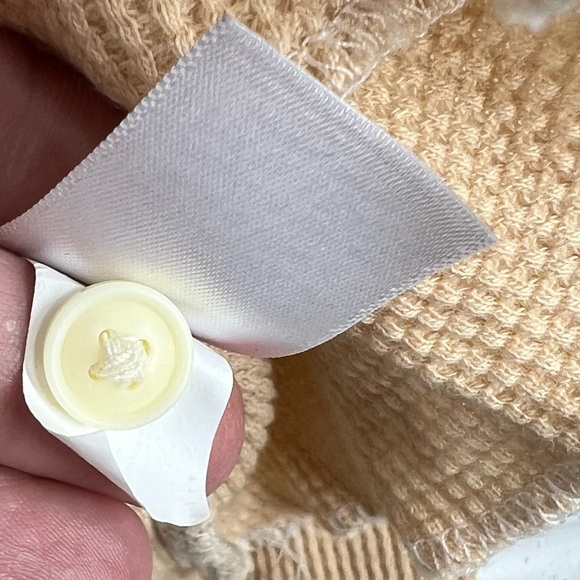 EVERLANE Organic Cotton Cropped Long Sleeve Jersey Waffle Knit Shirt Medium - Picture 8 of 8